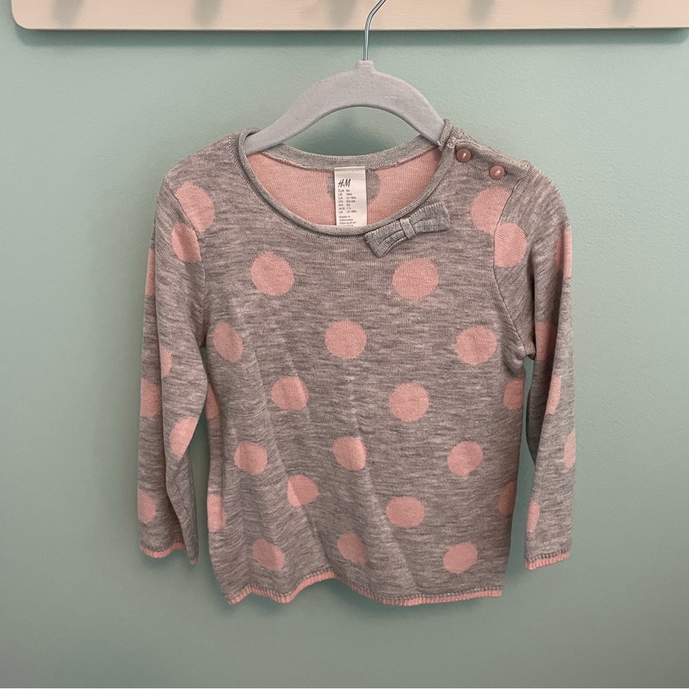 H&M Knit Polka Dot Sweater